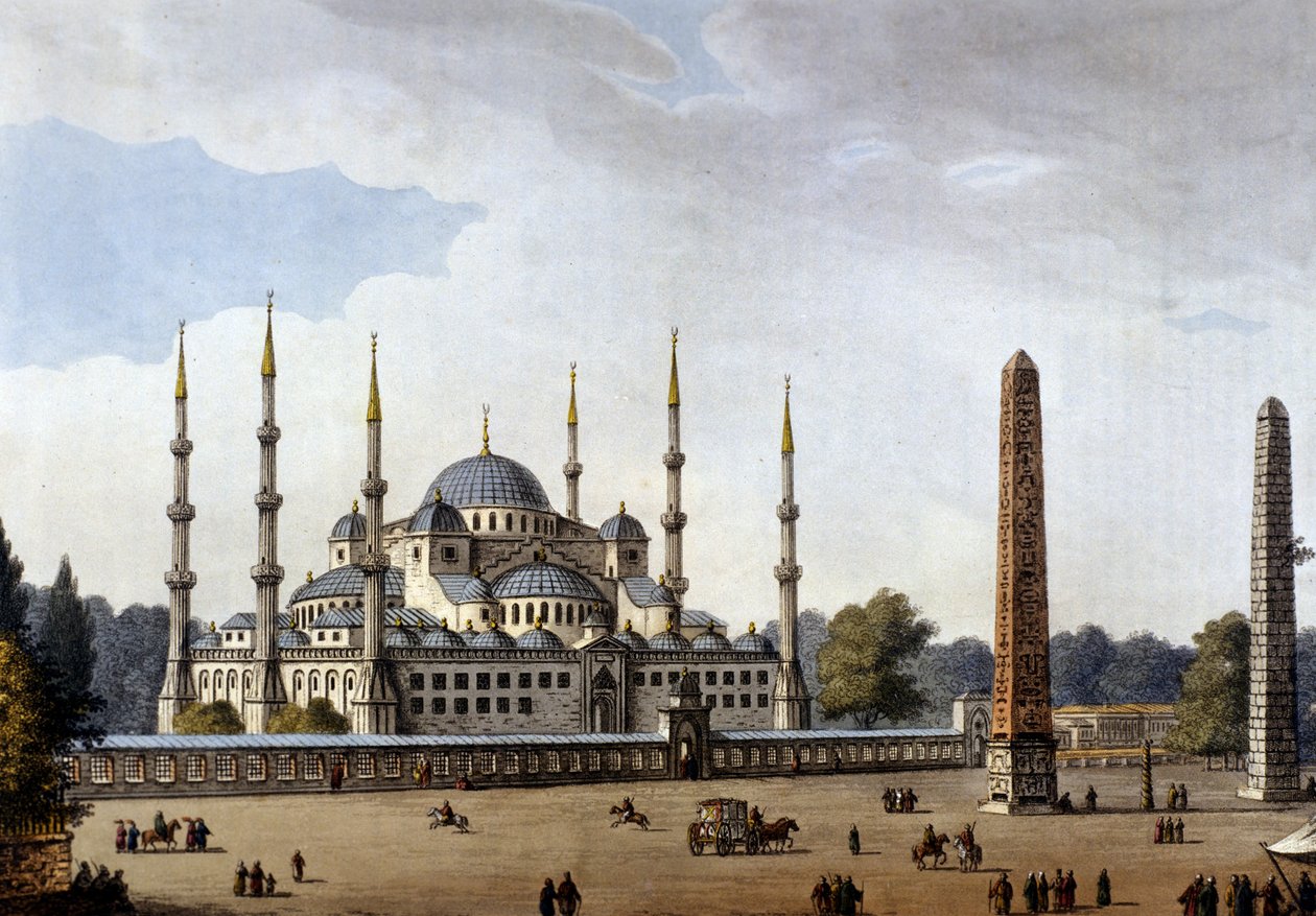 ninopole. Mešita svaté Sofie (Hagia Sophia). Rytina z konce 19. století od Unknown artist