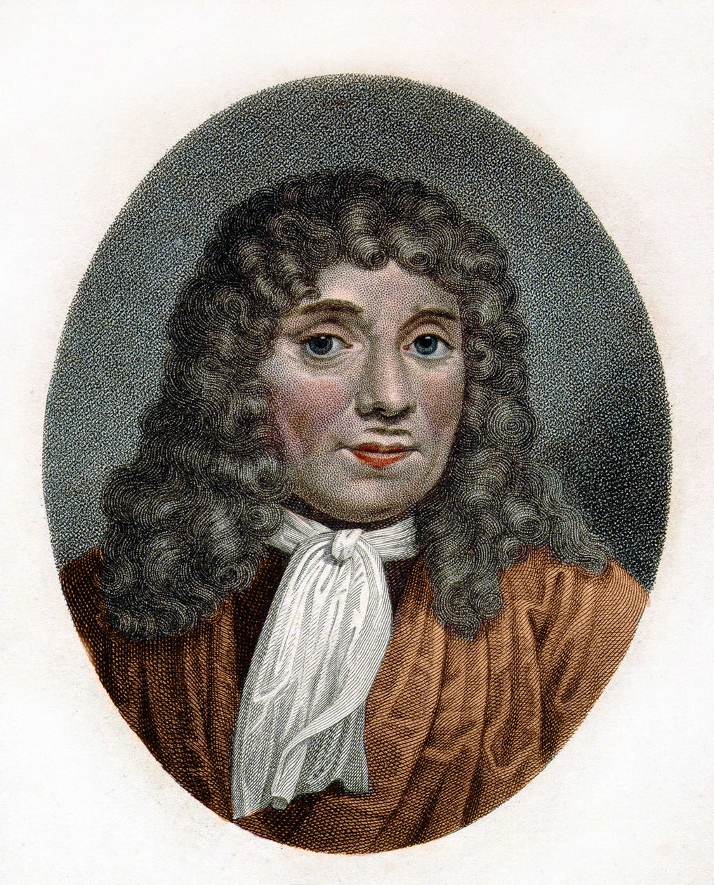 portrét Antonie Van Leeuwenhoek nebo Anton van Leeuwenhoek, nebo Leeuvenhoek, nebo Leeuwenhoeck. Nizozemský přírodovědec (1632 až 1723). 18. století rytina. od Unknown artist