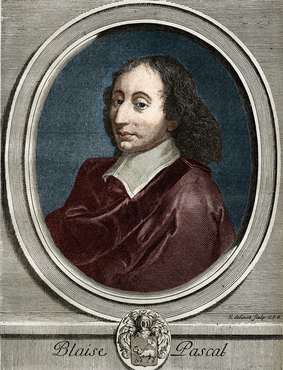 portrét Blaise Pascala (1623-1662), francouzského fyzika, matematika a spisovatele. od Unknown artist