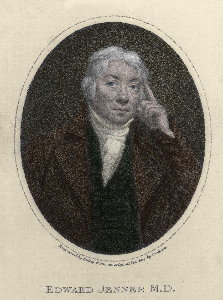 portrét Edwarda Jennera (1749-1823), anglického lékaře, objevitele imunity proti pravým neštovicím. od Unknown artist