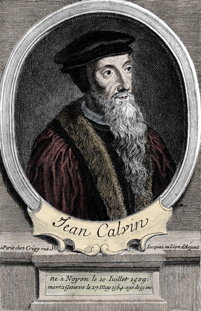 portrét Jeana Calvina (1509-1564), francouzského náboženského reformátora a spisovatele. od Unknown artist