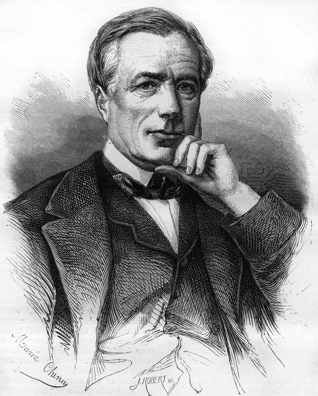 portrét Xaviera Marmiera (1809-1892), francouzského spisovatele. od Unknown artist
