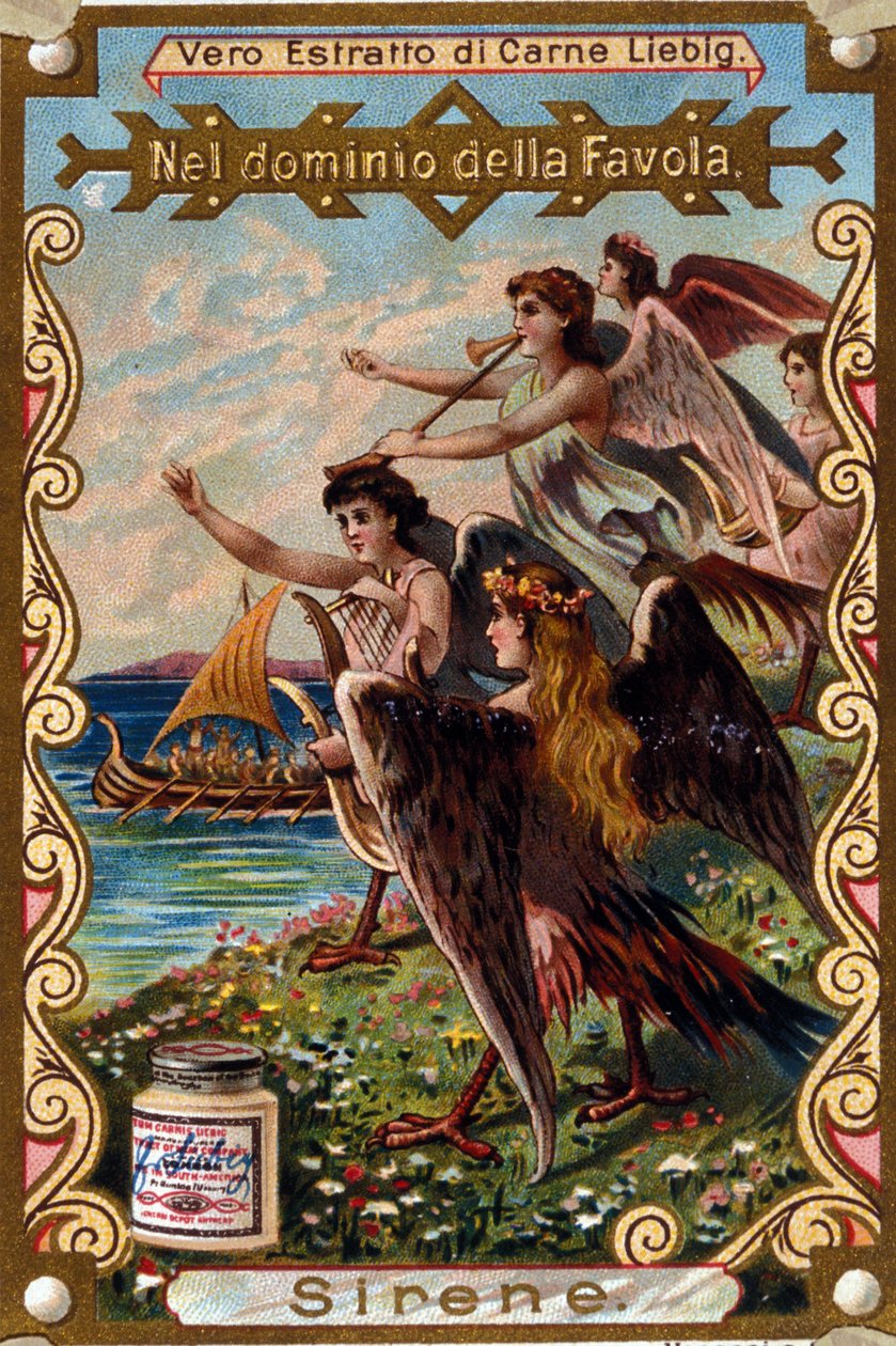 reprezentace sirén přitahujících námořníky svým zpěvem. od Unknown artist