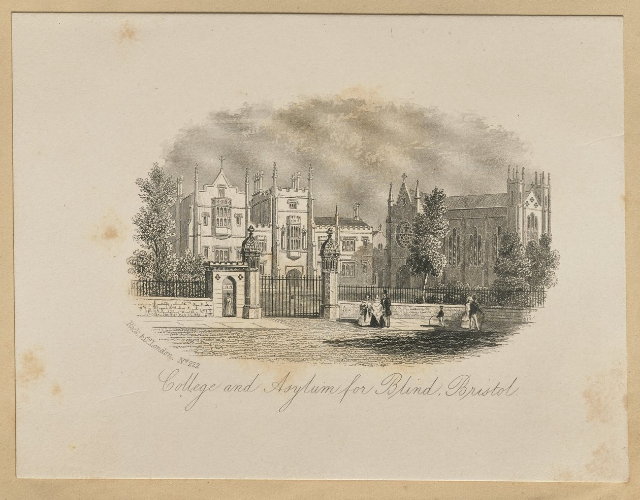 Vysoká škola a azylový dům pro nevidomé, Bristol od Unknown artist/maker