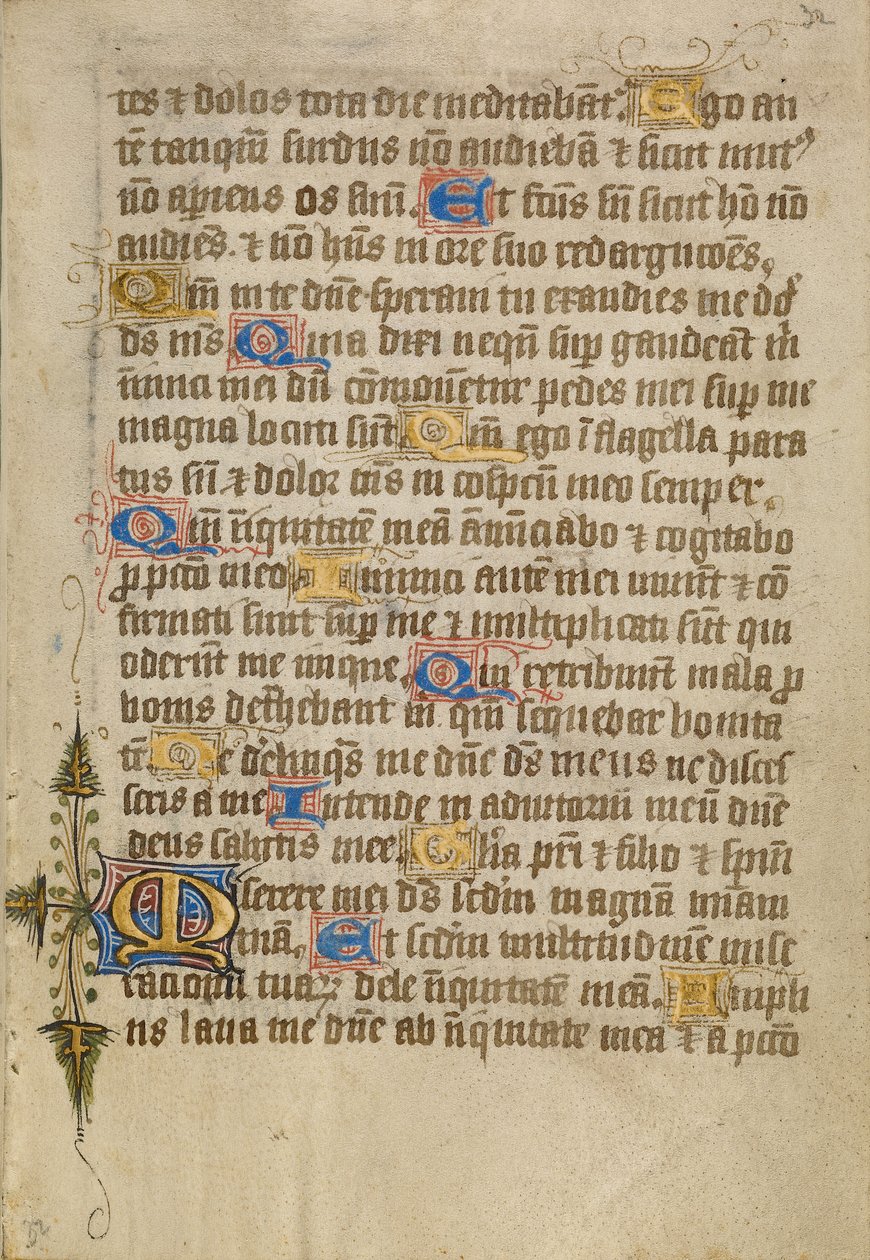 Zdobená textová stránka od Unknown artist/maker