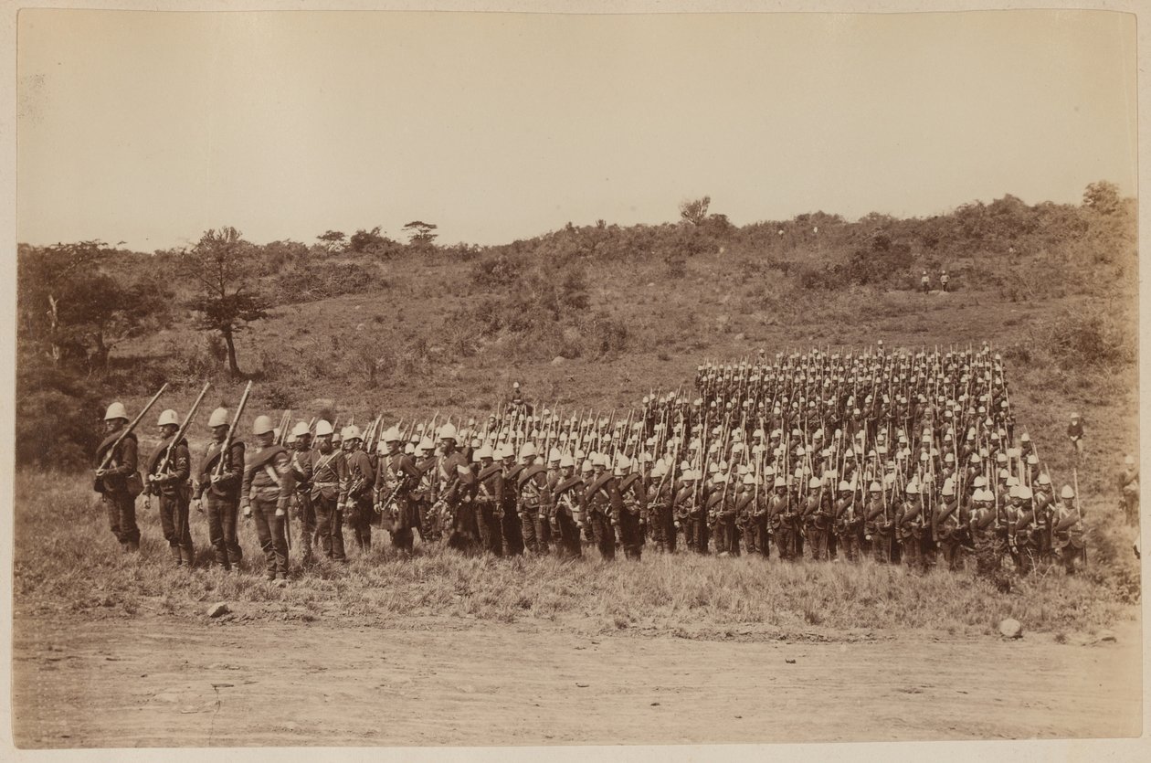 91. Highlanders vracející se ze Zululandu 1879 (černobílá fotografie) od Unknown photographer