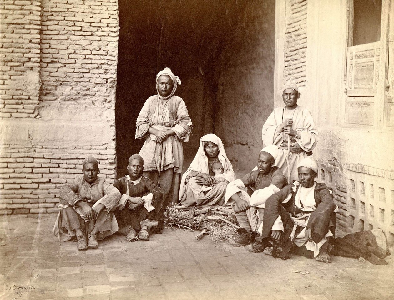 Rodina v Afghánistánu, konec 19. století od Unknown photographer