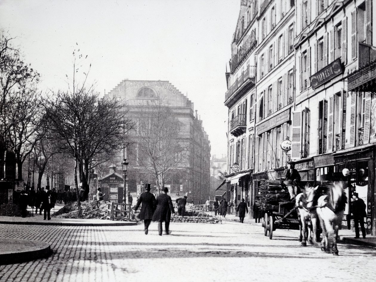 V rue de Paris s divadlem Ambigu (3. obvod) od Unknown photographer