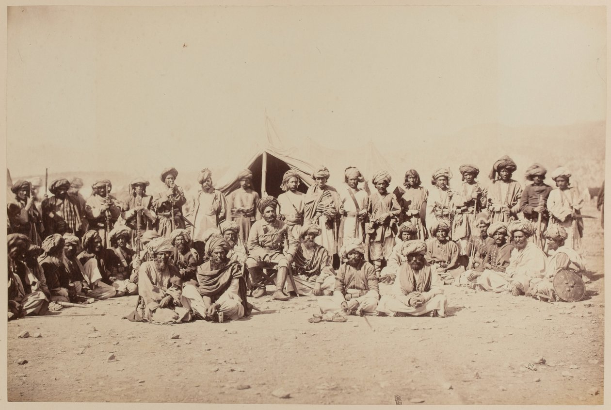 Afghánští domorodci v durbaru od Unknown photographer