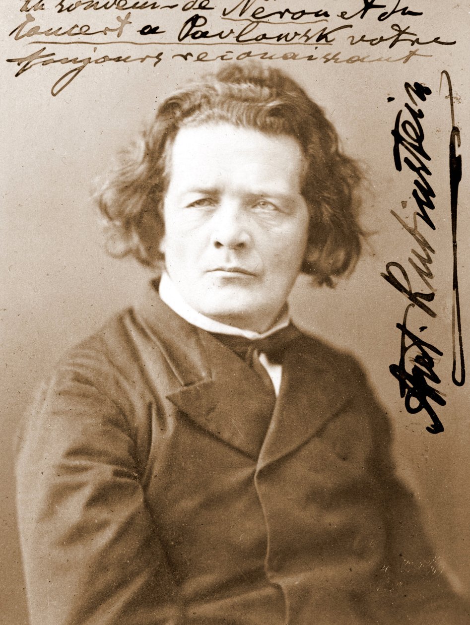Anton Grigorievich Rubinstein. Ruský pianista a skladatel (nar. ve Vykhvatincy, poblíž Podolska od Unknown photographer