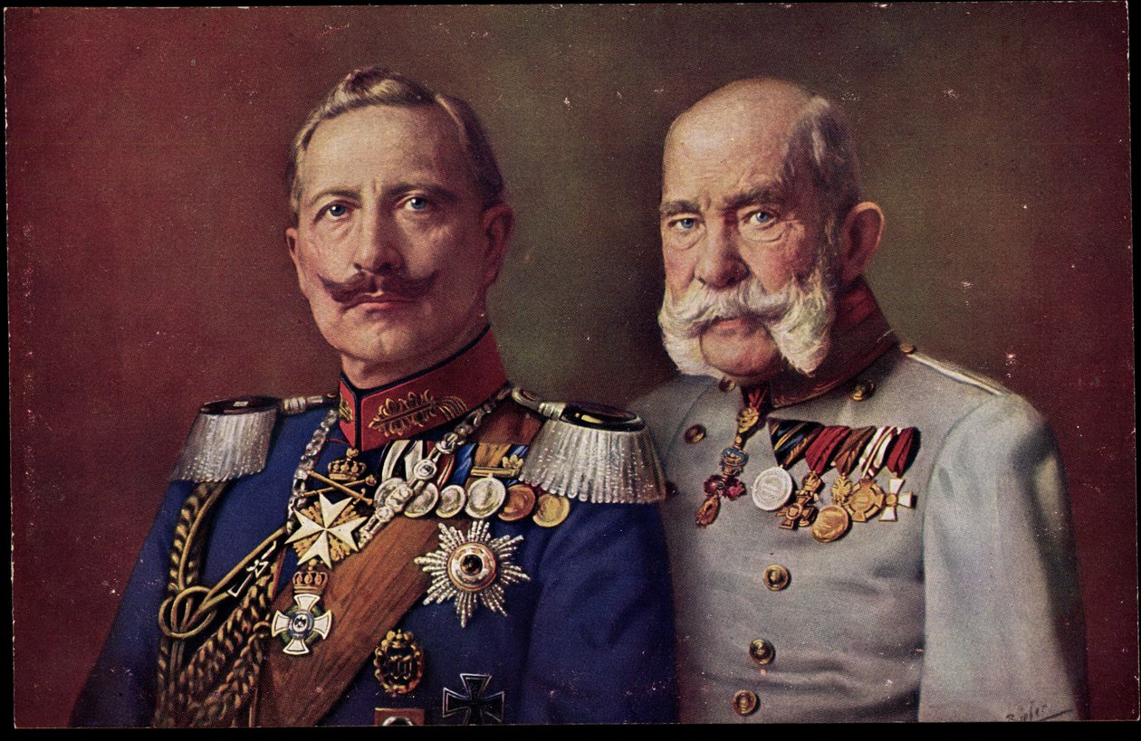 Umělec císař Wilhelm II., císař František Josef I od Unknown photographer