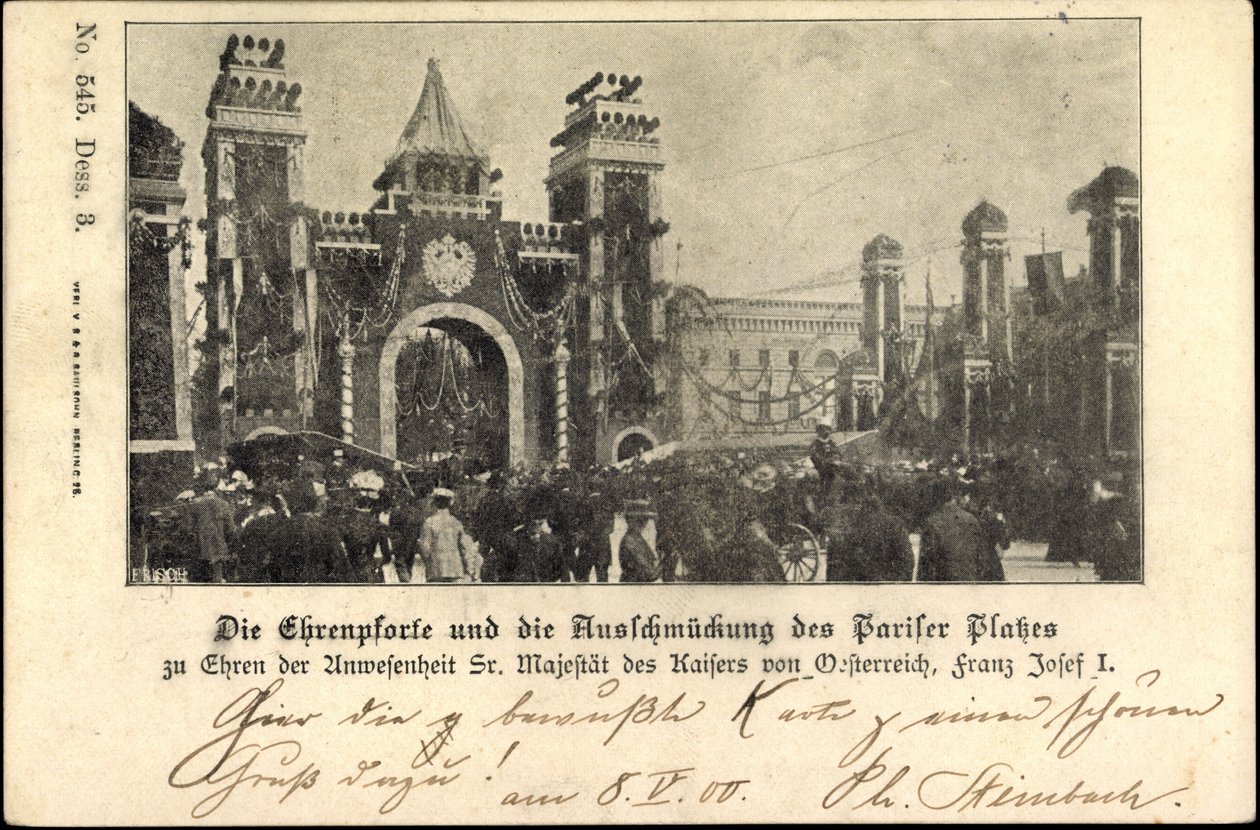 Berlín, František Josef I. na Pariser Platz, Čestná brána od Unknown photographer