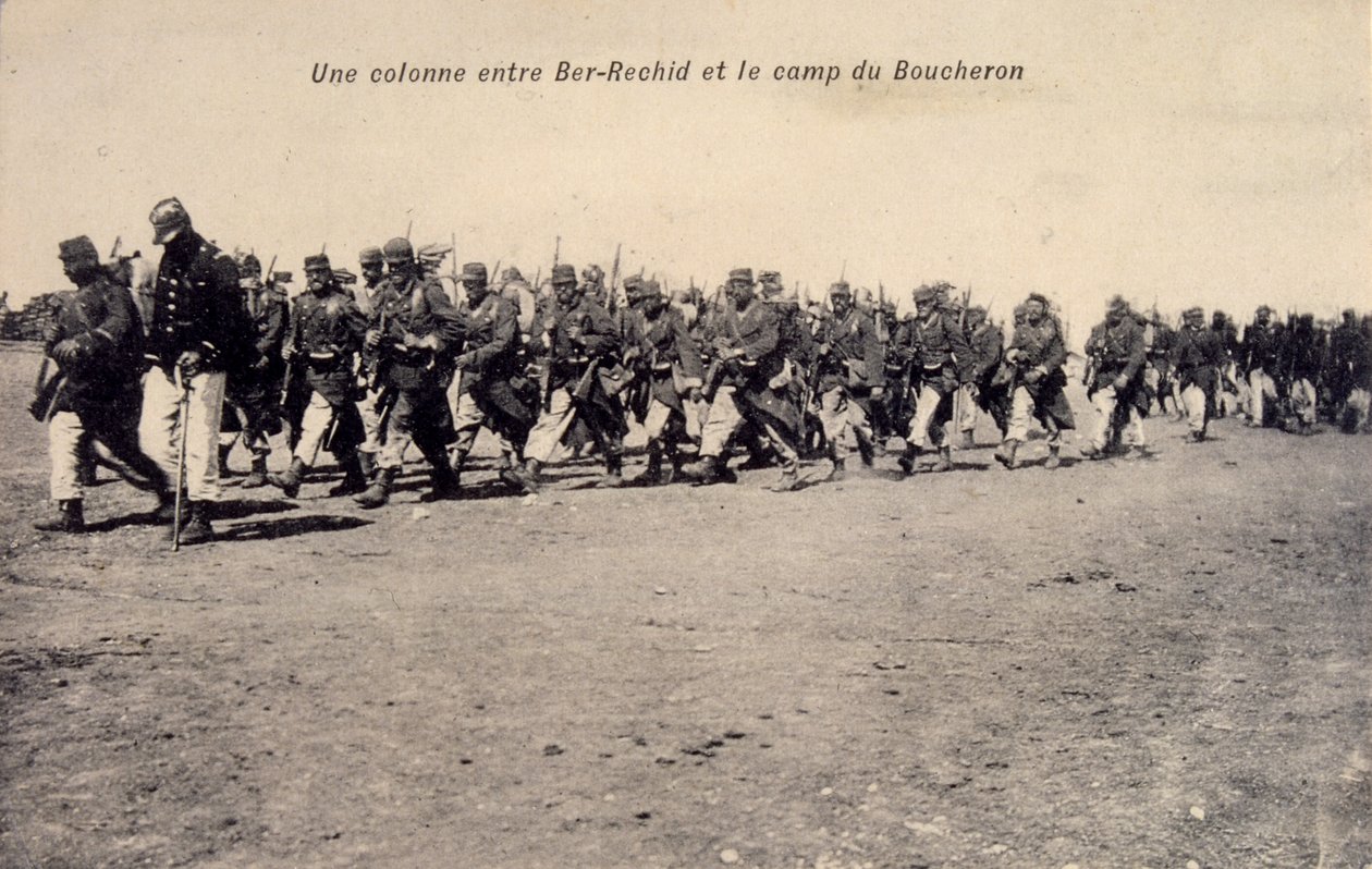 Bir Rašíd v Barh el Gazel, Čad, francouzští legionáři na hlídce. pohlednice 1910 od Unknown photographer
