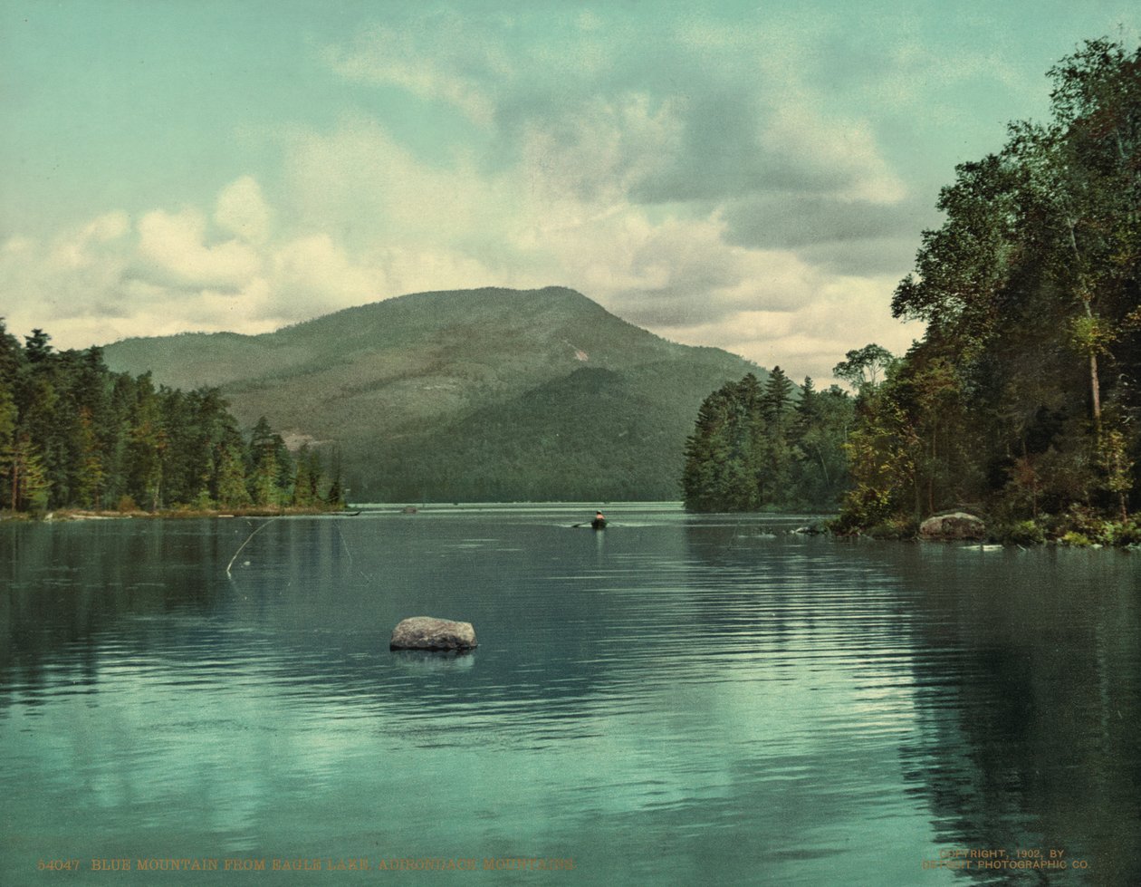Modrá hora od jezera Eagle Lake, Adirondack Mountains, cca 1902 od Unknown photographer