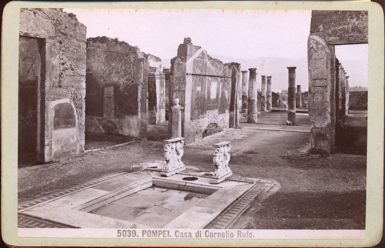 Dům Cornelia Rufuse v Pompejích, asi 1880 (fotografie) od Unknown photographer