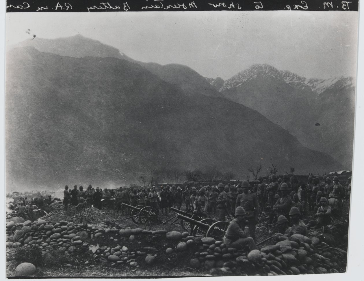 ?Ukončit palbu?, č. 1 britská horská baterie, expedice Black Mountain, 1891 od Unknown photographer