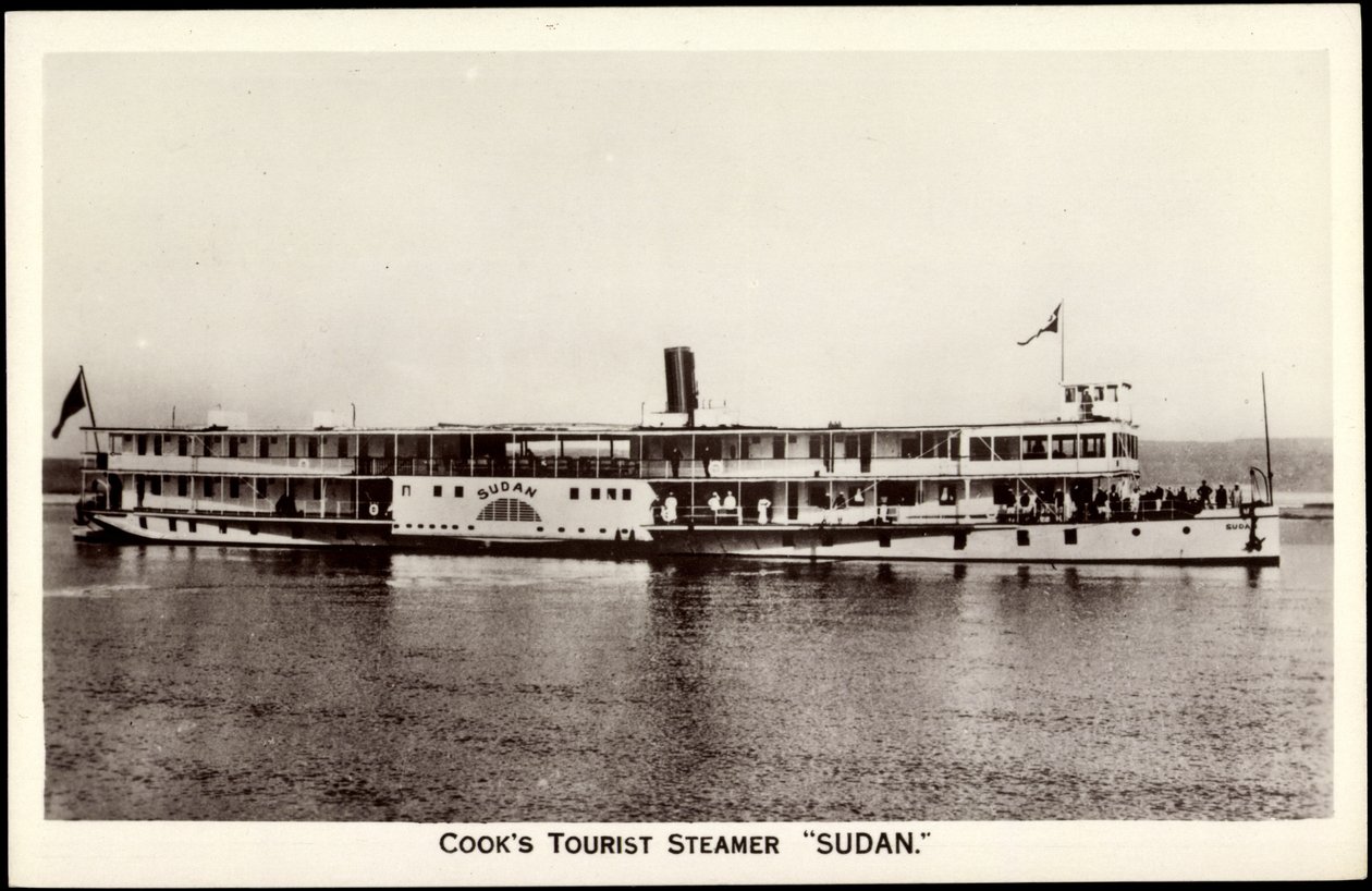 Cookův turistický parník "Sudan" (čb fotografie) od Unknown photographer