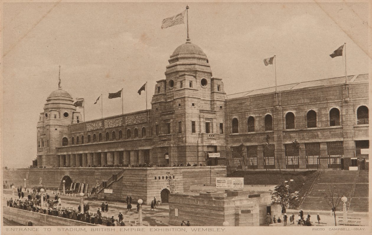 Vstup na stadion, výstava British Empire, Wembley od Unknown photographer