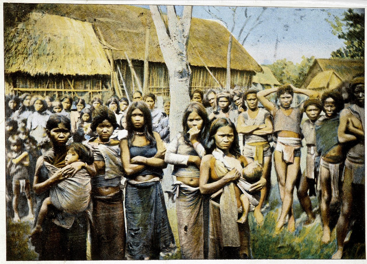 Ženy a dívky ze země Monis, Annam, c. 1895, „Celým světem“, konec 19. století. od Unknown photographer