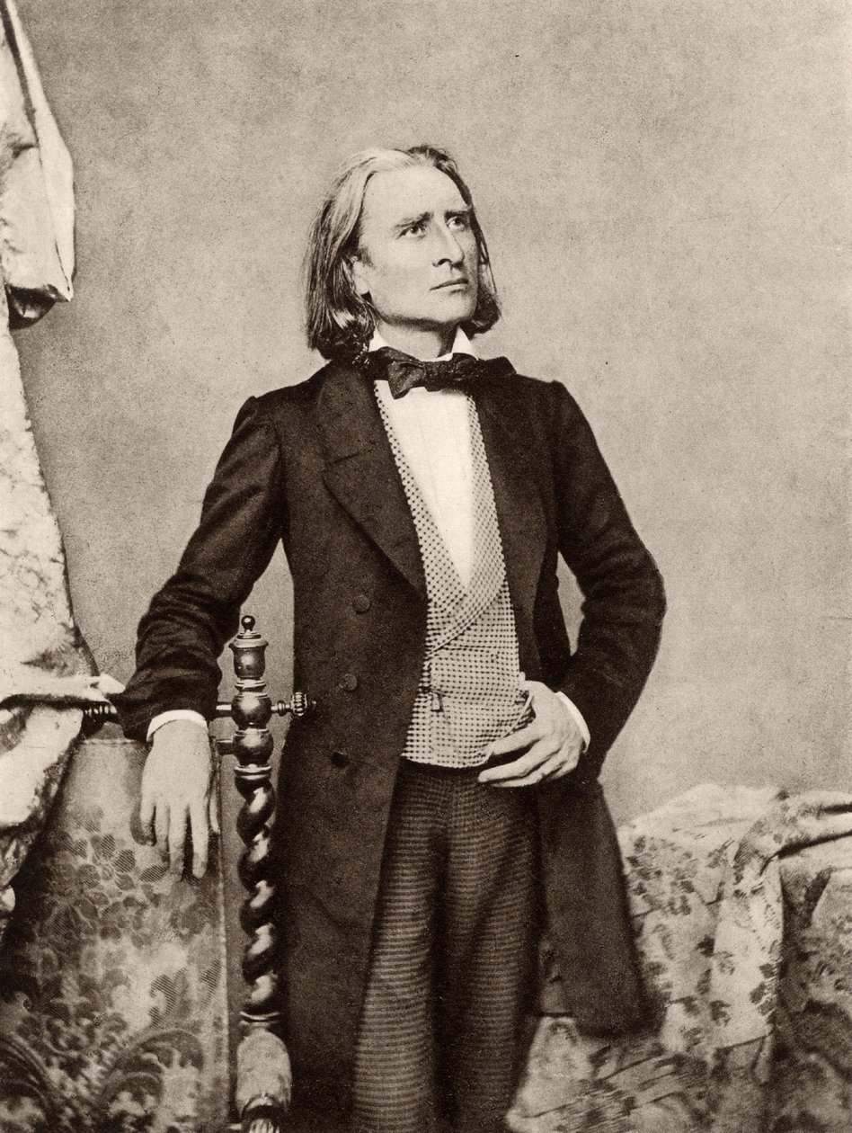 Franz (Ferencz) Liszt (1811-1886), maďarský klavírista a skladatel (čb fotografie) od Unknown photographer