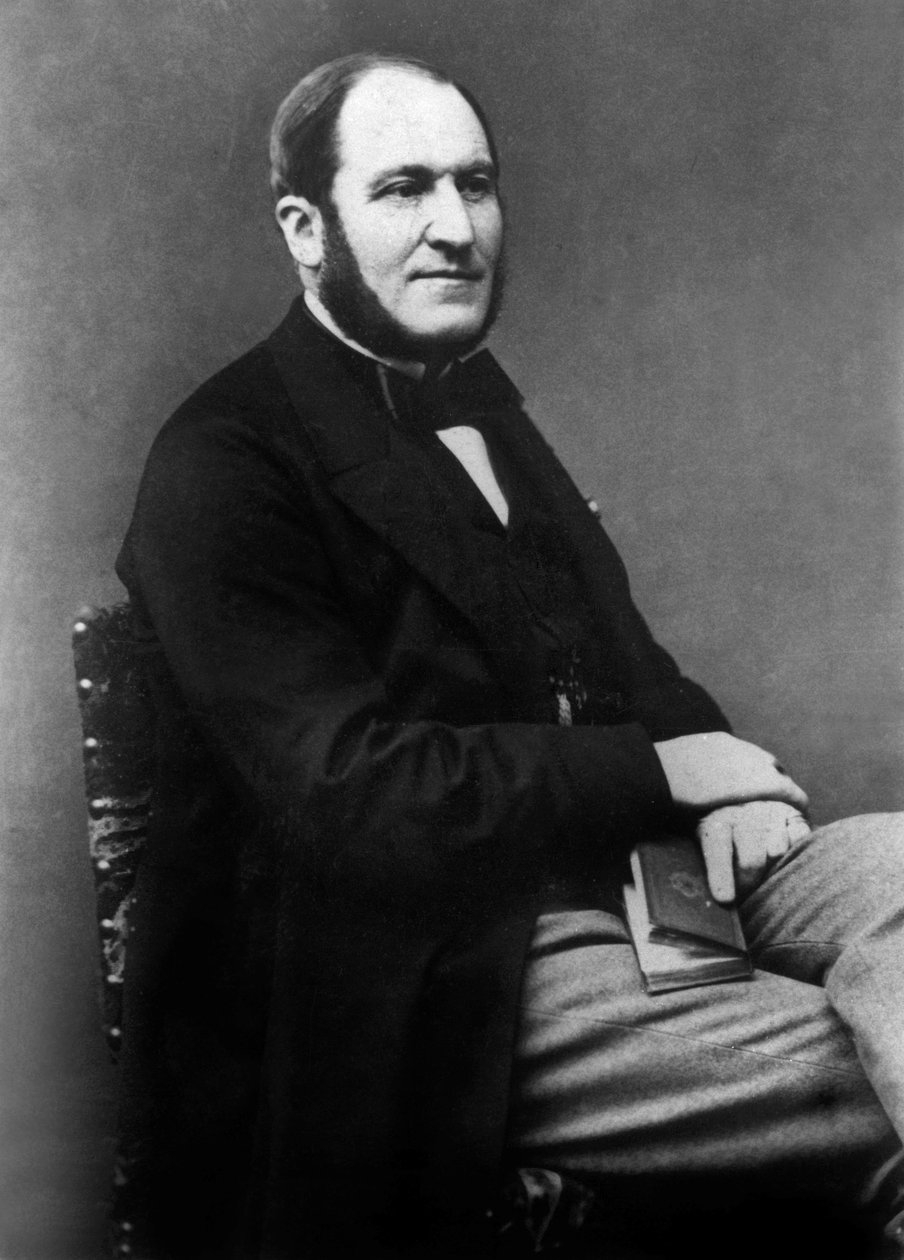 Georges Eugene Haussmann (1809-1891) francouzský politik, který měl na starosti městské plánování Paříže během 2. impéria od Unknown photographer