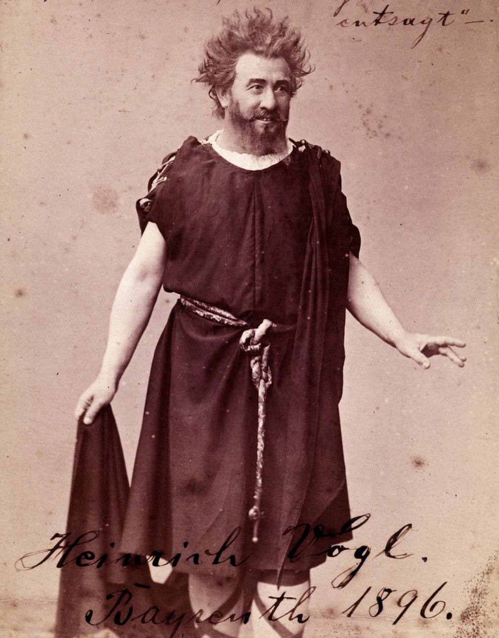 Německý tenorista Heinrich Vogl (1845 - 1900) jako Loge ve hře Richarda Wagnera „Siegfried“ v Bayreuthu. 1896 od Unknown photographer