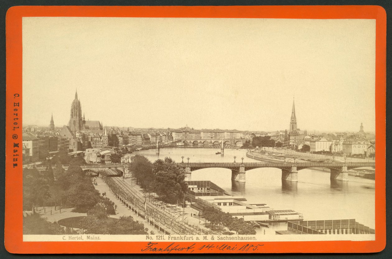 Německo, Hesensko, Frankfurt nad Mohanem a Sachsenhausen, vydal C. Hertel, Mainz od Unknown photographer