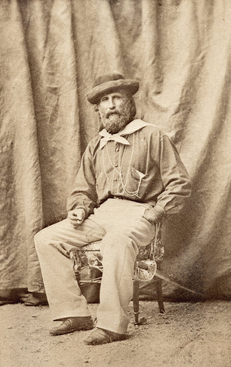 Giuseppe Garibaldi v Caserta v roce 1860 od Unknown photographer
