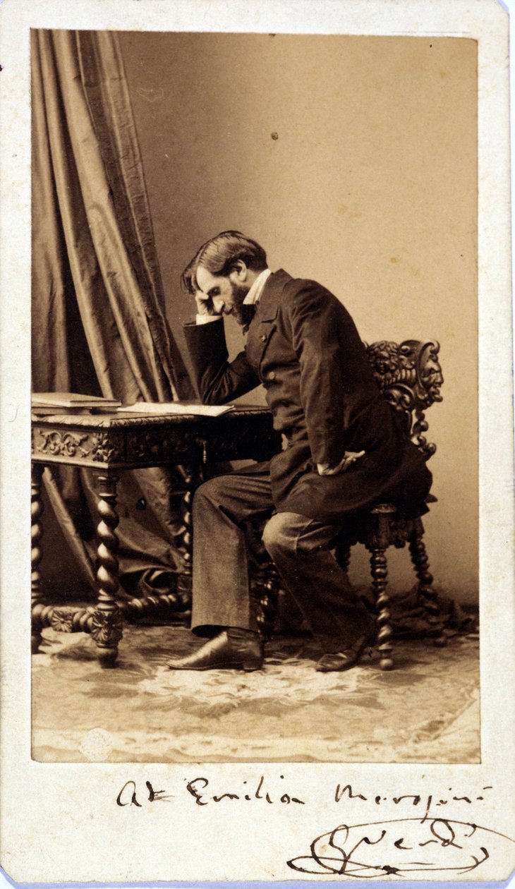 Giuseppe Verdi kolem roku 1835. fotografie věnovaná skladatelem museo della scala z Milána od Unknown photographer