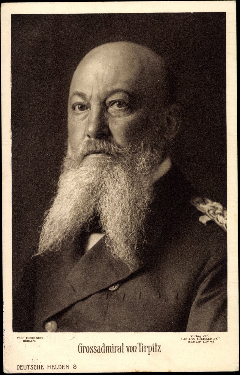 Velkoadmirál Alfred von Tirpitz, portrét, Liersch od Unknown photographer