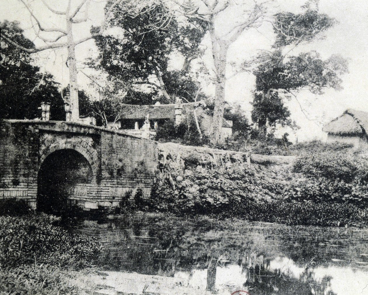 Hanoj, papírový most v roce 1883. od Unknown photographer