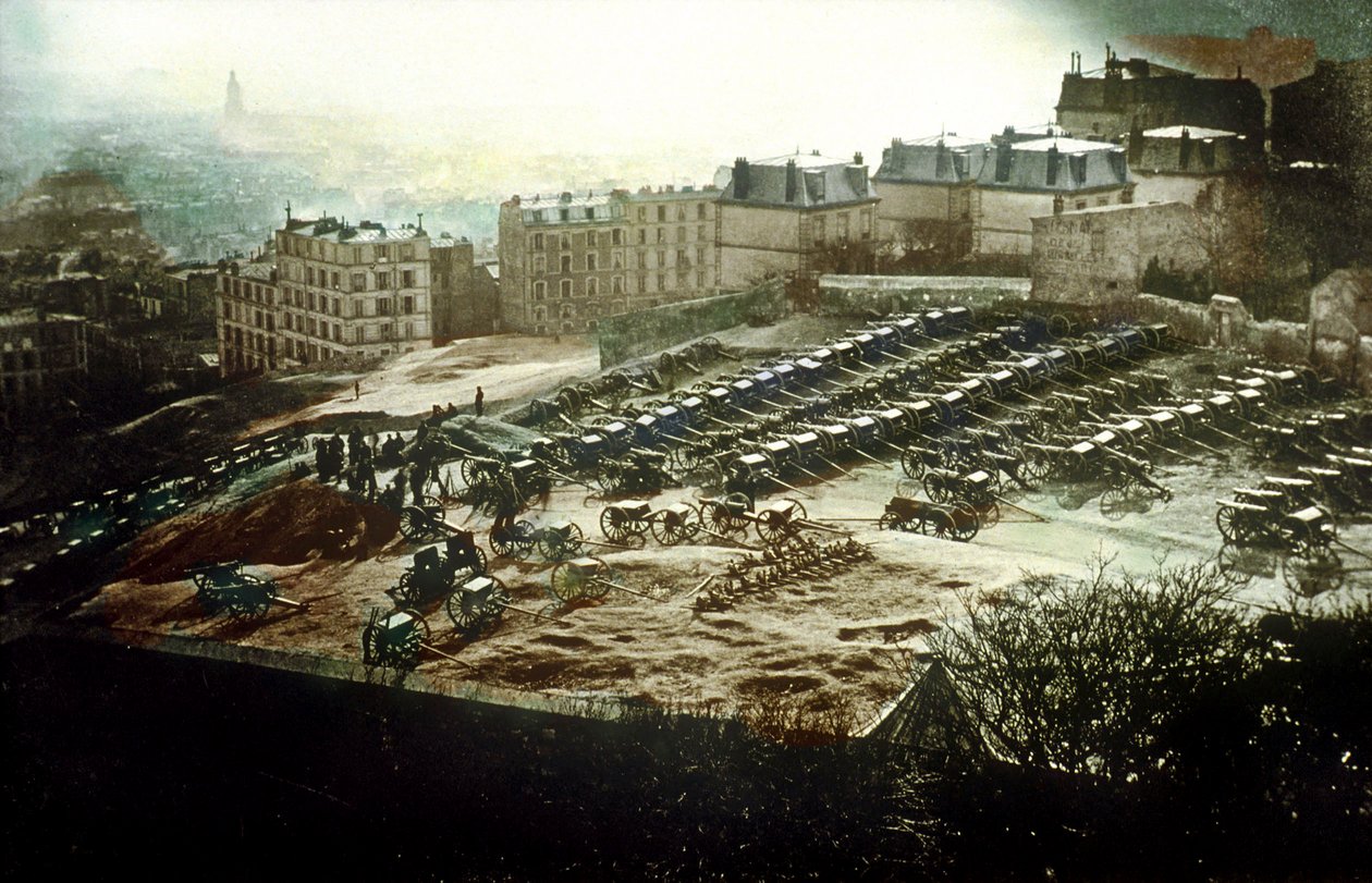 Na Montmartru velké vládní zbraně představující hrozbu pro Paříž Mars 18 od Unknown photographer