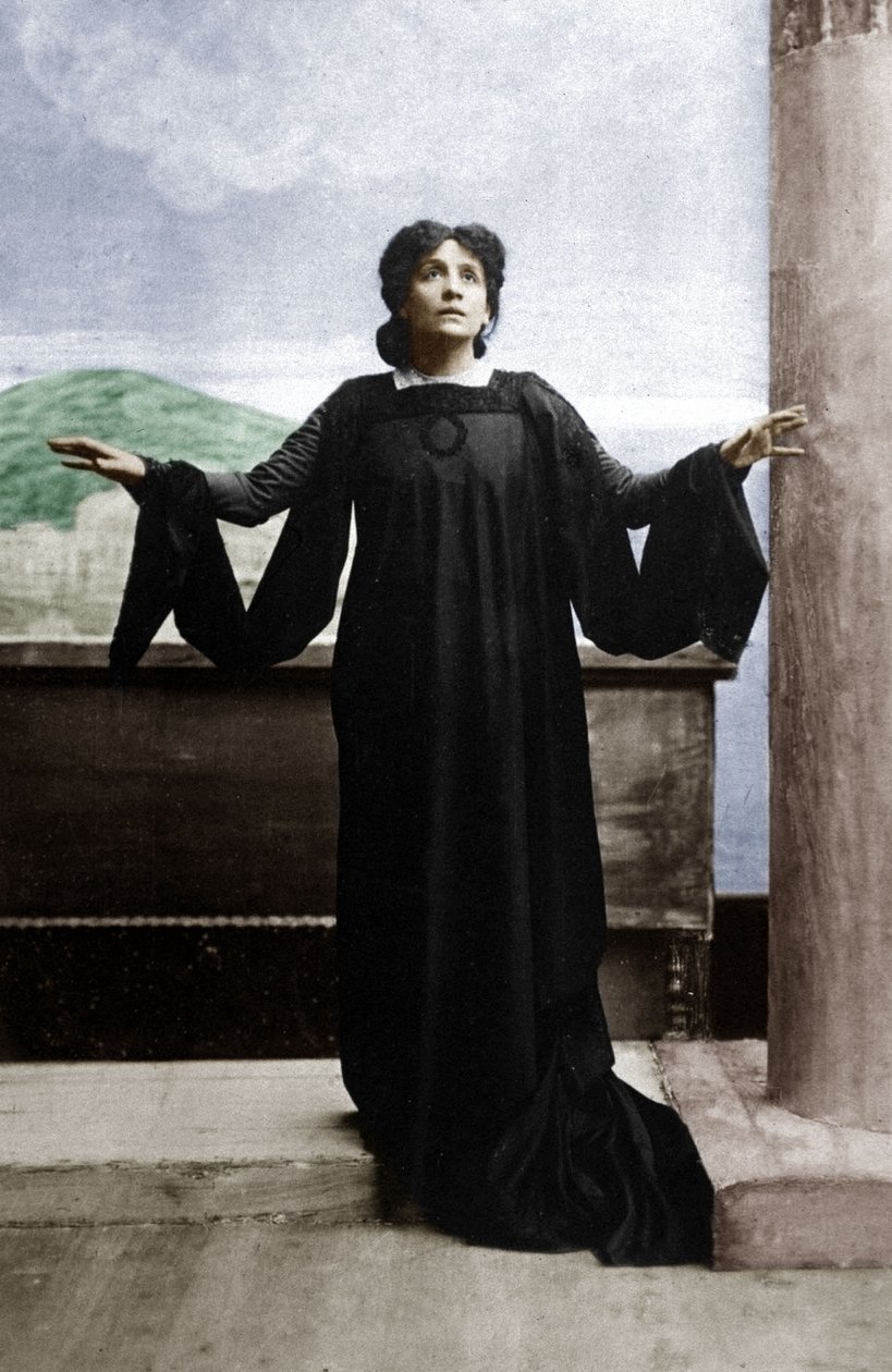 Italská operní pěvkyně Eleonora Duseová (1858-1924) cca 90. léta 19. století od Unknown photographer