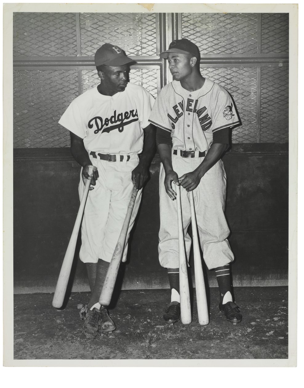 Jackie Robinson a Larry Doby, cca 1947 (fotografie (č/b) od Unknown photographer