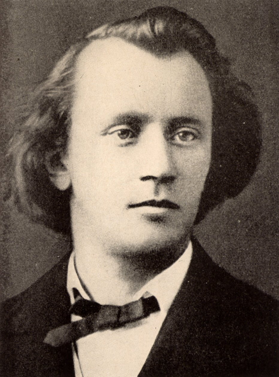 Johannes Brahms (1833-1897), německý hudební skladatel, polotón v roce 1866 (tisk) od Unknown photographer