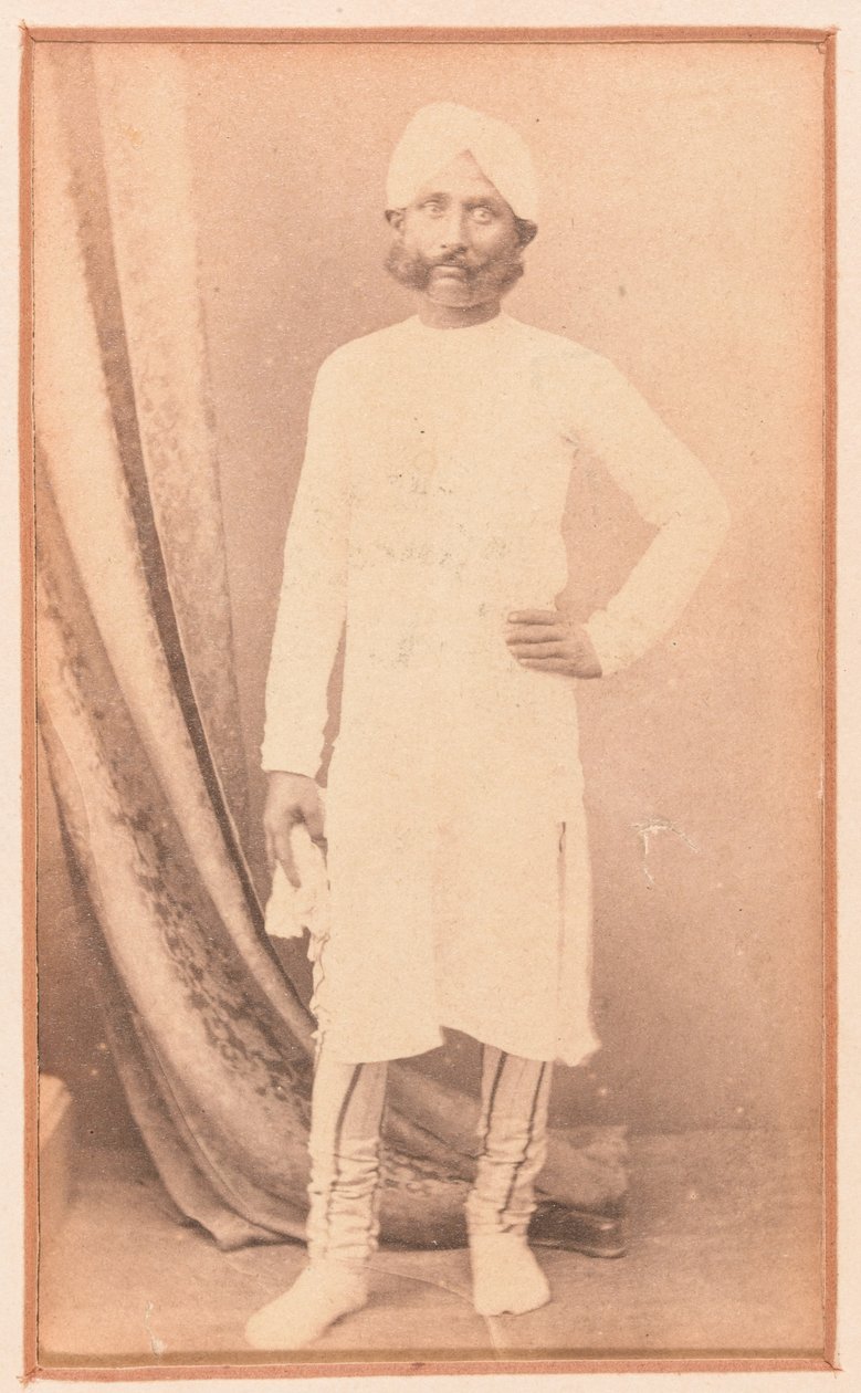 Misr Kanouji Lal, Ind, který pomáhal Thomasi Kavanaghovi při útěku při obléhání Lucknow, circa 1857 od Unknown photographer