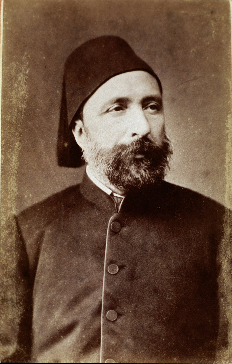 Osmanská říše: “” Portrét Ahmeta Mithata Paši (nebo Ahmeda Midhat paši) (1822-1883), státníka, tureckého reformátora”” Fotografie Ankara, Turecká historická společnost. krocan od Unknown photographer
