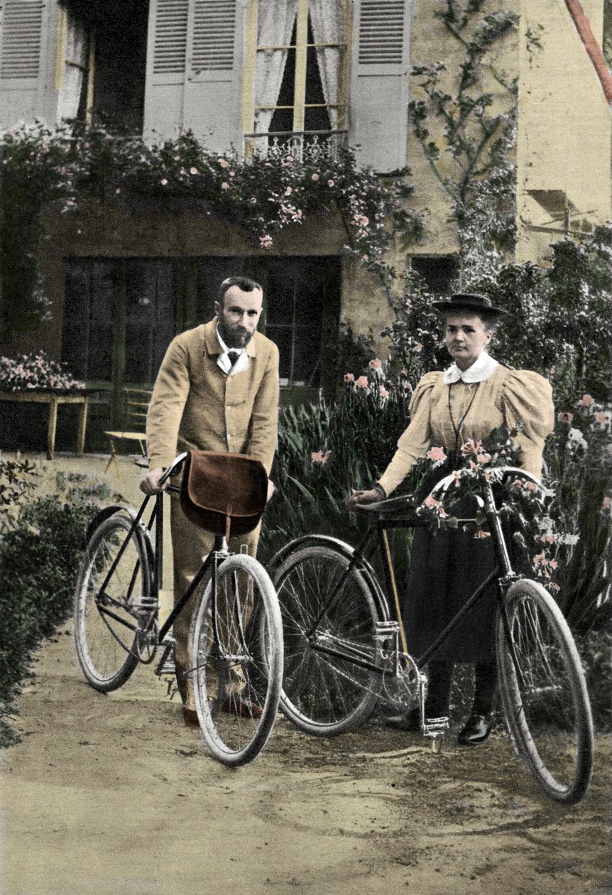 Pierre a Marie Curie ve své zahradě od Unknown photographer