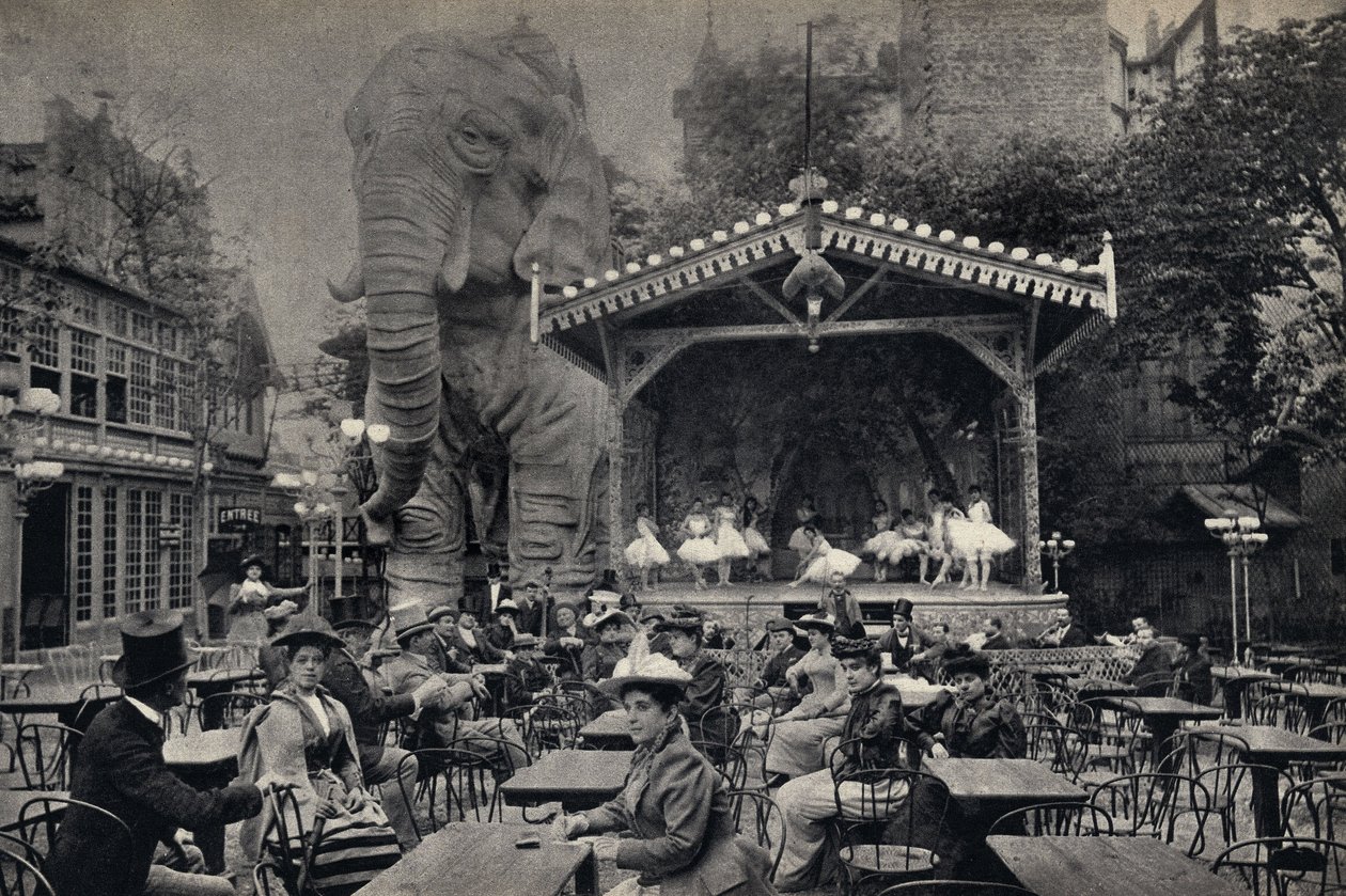 Populární životní scéna v Moulin Rouge v Paříži. Fotografie, konec 19. století, Paříž. Coll. Selva. od Unknown photographer