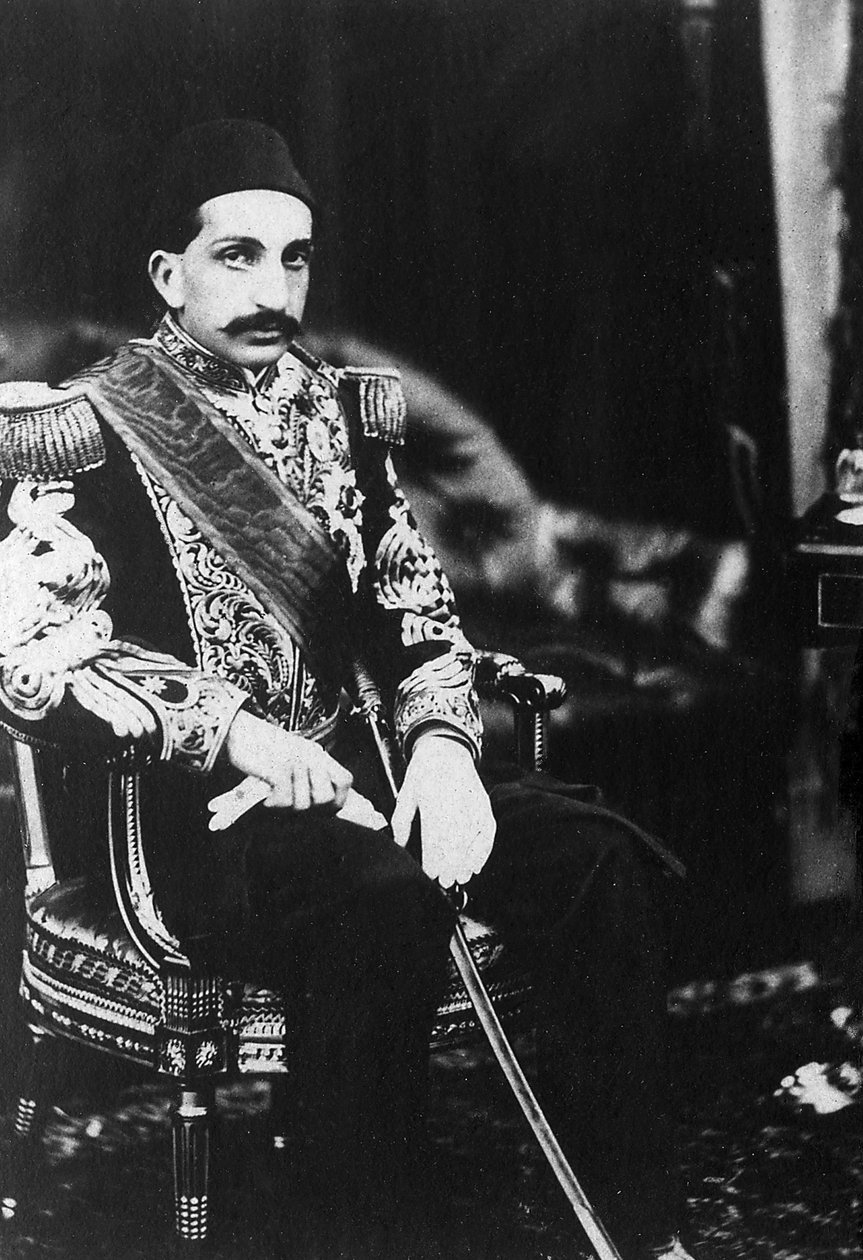 Portrét Abdulhamida II (Abd ul Hamid, Abd-ul-Hamid, Abdulhemit, Abdul Hamid, Abd al-Hamid, Abd al-Hamid, Abd al-Hamid) (1842-1918), sultán Osmanské říše. od Unknown photographer