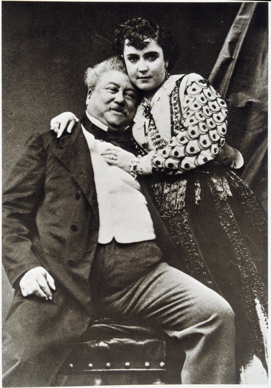 Portrét Alexandra Dumase Pèrea (1802 - 1870) a jeho milenky od Unknown photographer