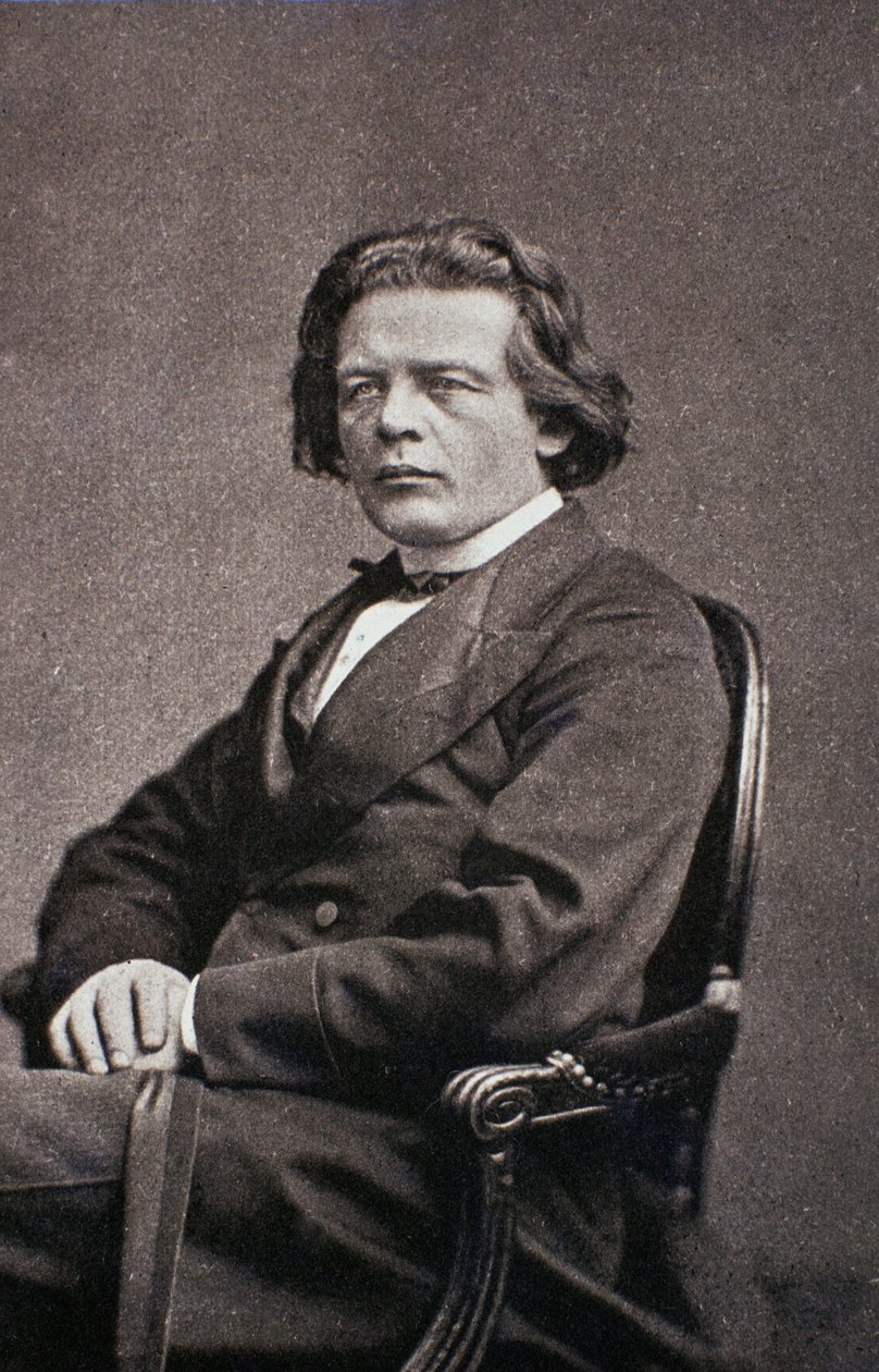 Portrét Antona Rubinsteina (černobílá fotografie) od Unknown photographer