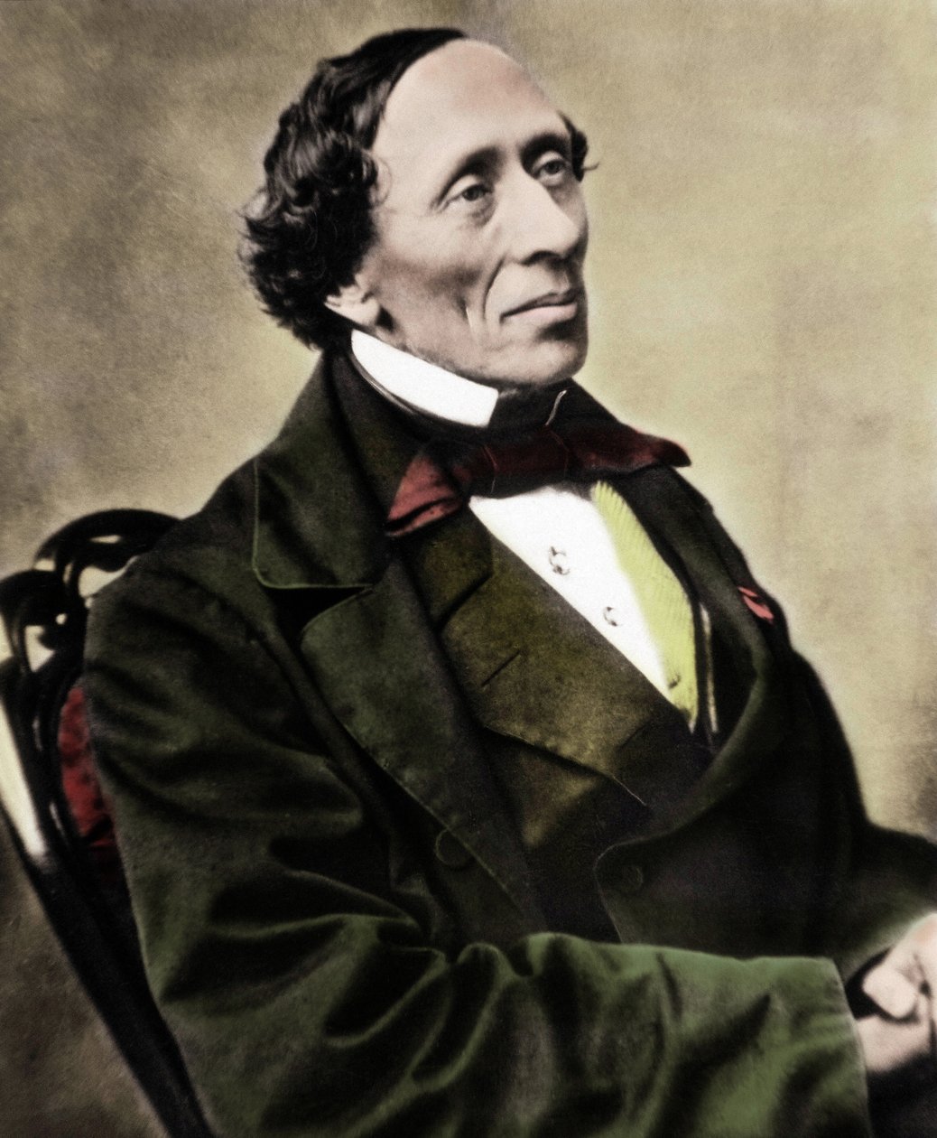 Portrét dánského spisovatele a básníka Hanse Christiana Andersena (1805-1875). Fotografie z 60. let 19. století. od Unknown photographer