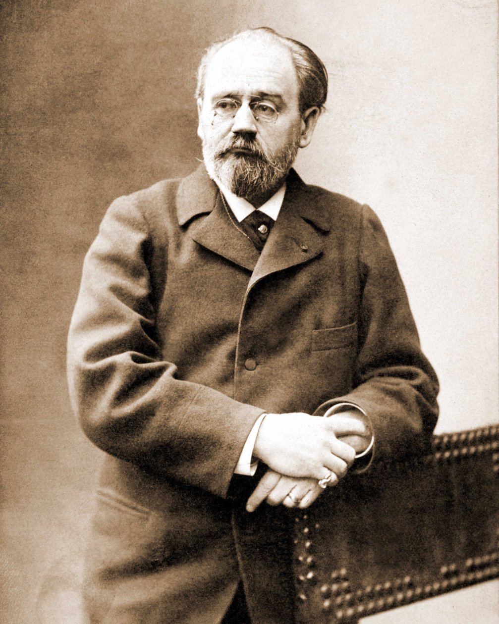 Portrét Emila Zoly (1840 - 1902) francouzského spisovatele. od Unknown photographer