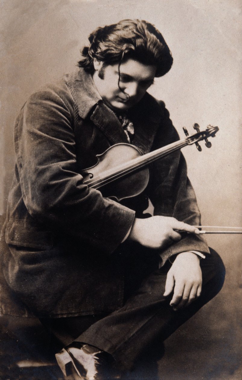 Portrét Eugene Ysaye (černobílá fotografie) od Unknown photographer