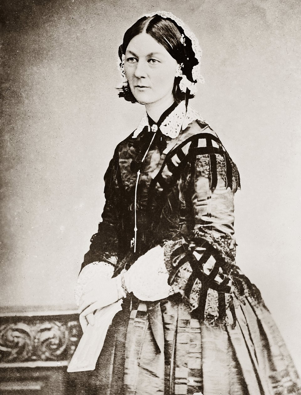 Portrét Florence Nightingalové - Portrét britské filantropky Florence Nightingaleové (1820-1910) od Unknown photographer