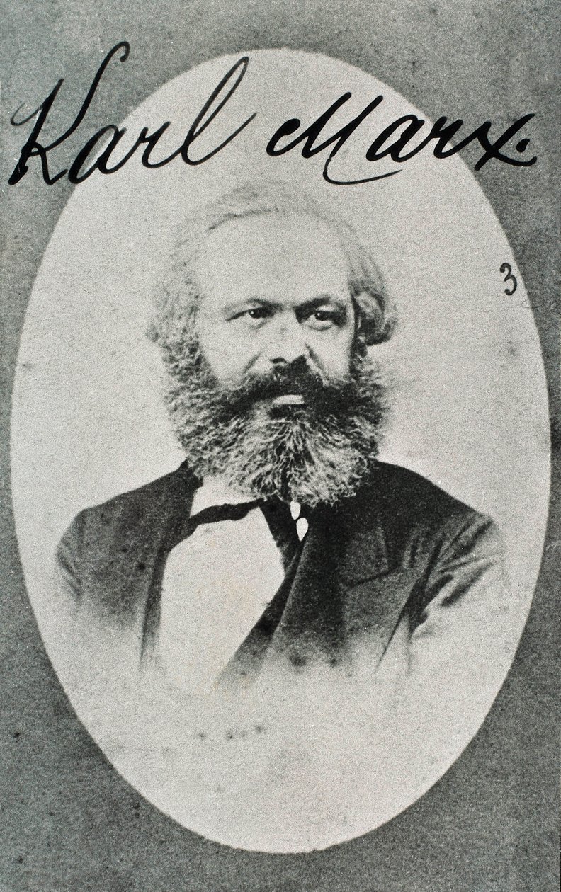 Portrét německého filozofa a ekonoma Karla Marxe (1818-1883). Fotografie. Montreuil. Muzeum živé historie. od Unknown photographer