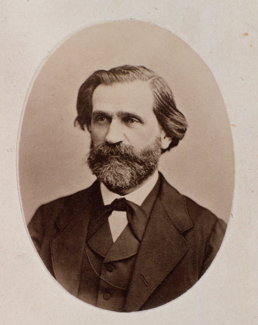 Portrét Giuseppe Verdiho (černobílá fotografie) od Unknown photographer
