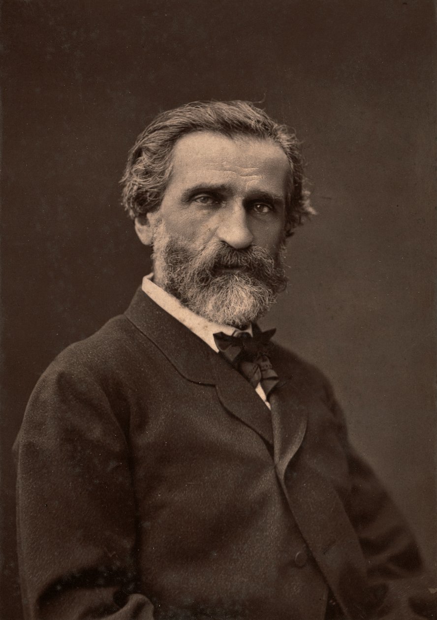 Portrét Giuseppe Verdiho, slavného hudebního skladatele. od Unknown photographer