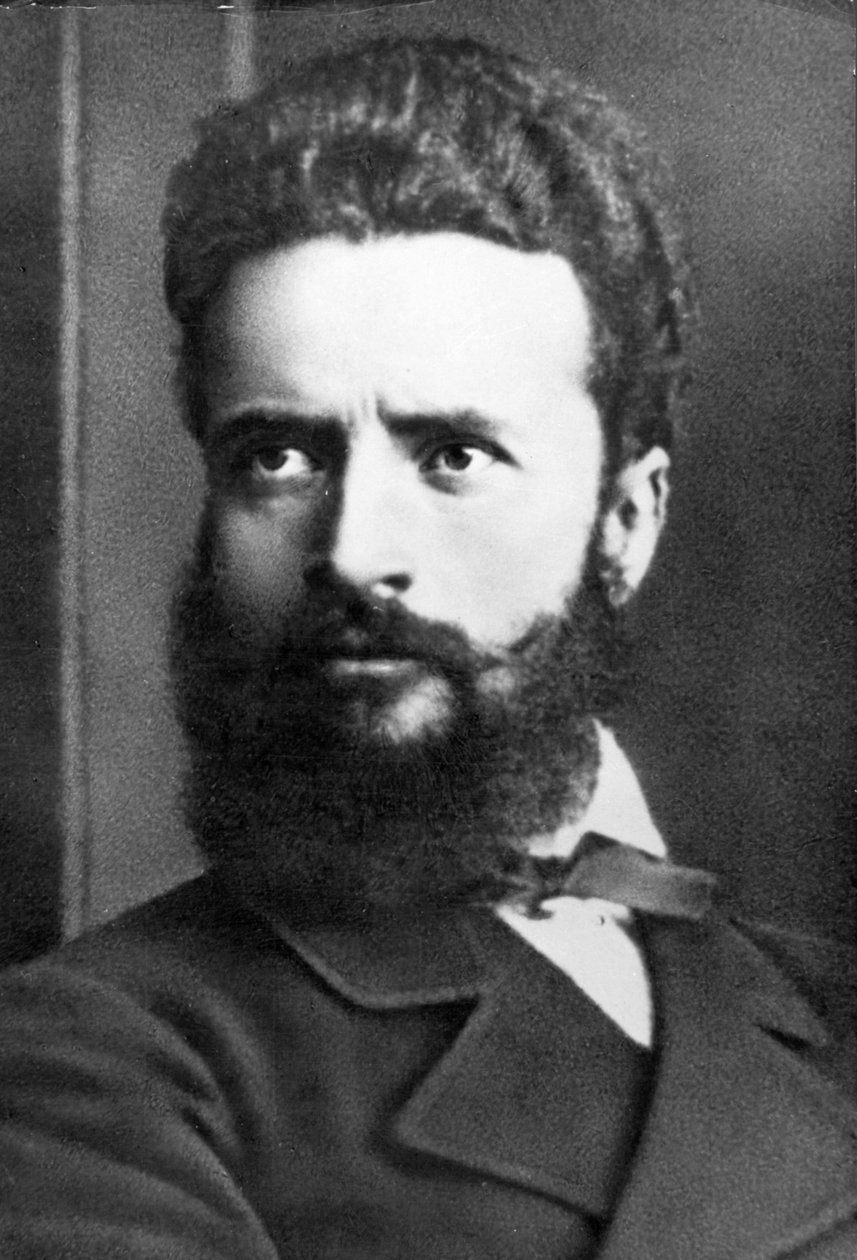 Portrét Hristo Boteva, bulharského básníka a novináře známého také jako revolucionář a národní hrdina od Unknown photographer